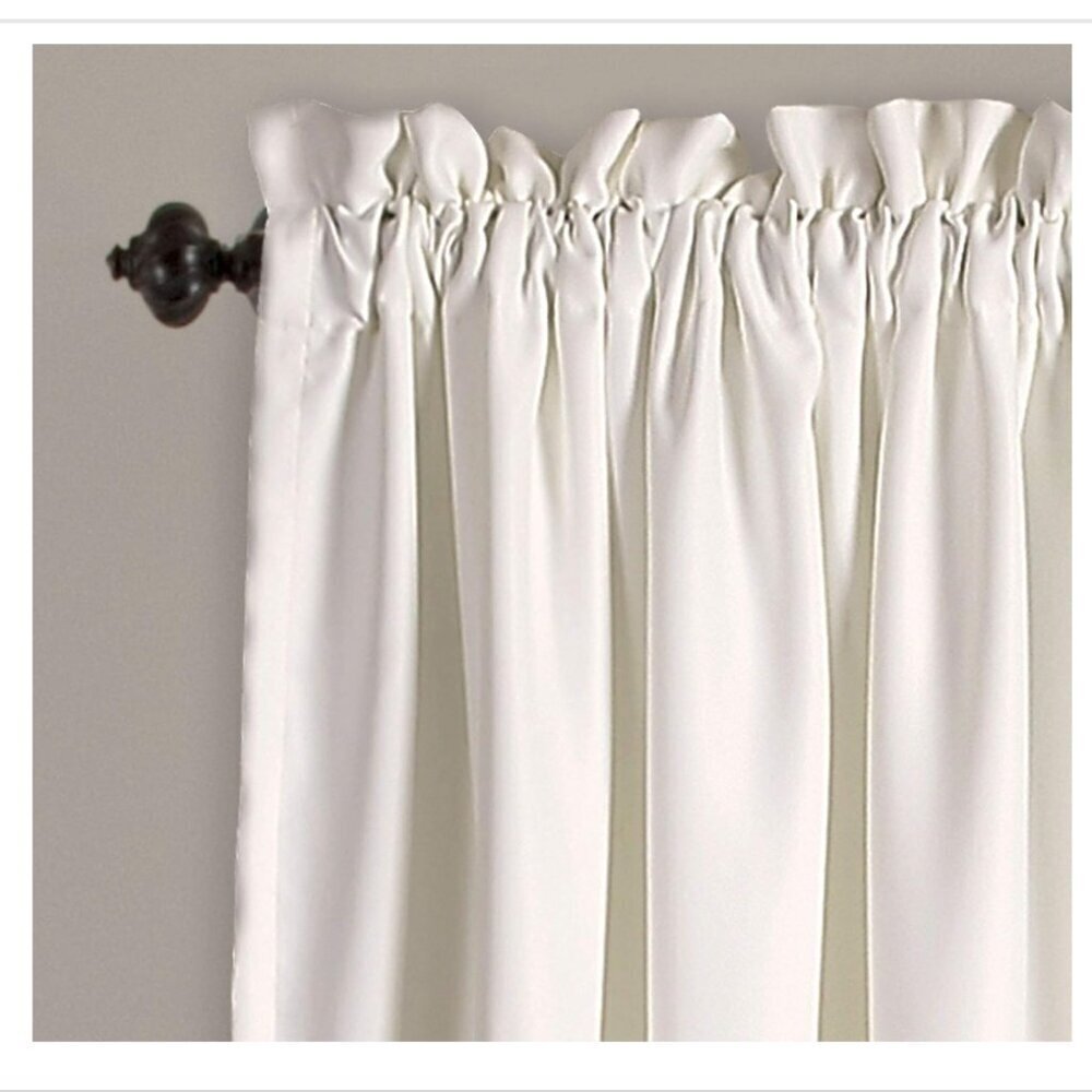 Lush Decor Half Moon Aprile Yellow Insulated Window Two Curtain Panels 52"x84" - Picture 4 of 11